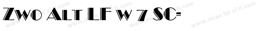 Zwo Alt LF w 7 SC字体转换